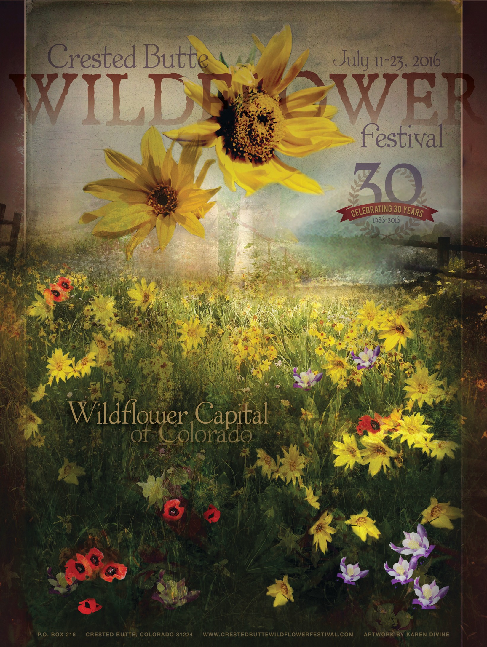 2016 Wildflower Poster Large